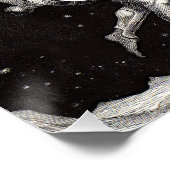 Himmelsmond Himmelswelt Gottes Nacht Illustration Poster (Ecke)