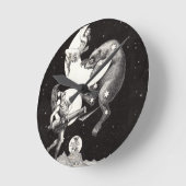 Himmelsmond Himmelswelt Gottes Nacht Illustration Runde Wanduhr (Winkel)