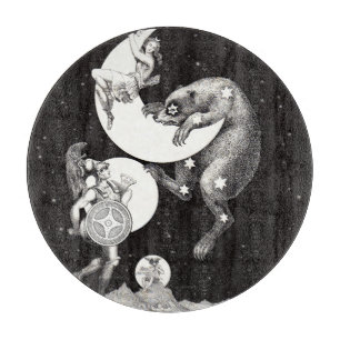 Himmelsmond Himmelswelt Gottes Nacht Illustration Schneidebrett