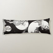 Himmelsmond Himmelswelt Gottes Nacht Illustration Seitenschläferkissen (Rückseite)