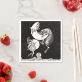 Himmelsmond Himmelswelt Gottes Nacht Illustration Serviette (Beispiel)