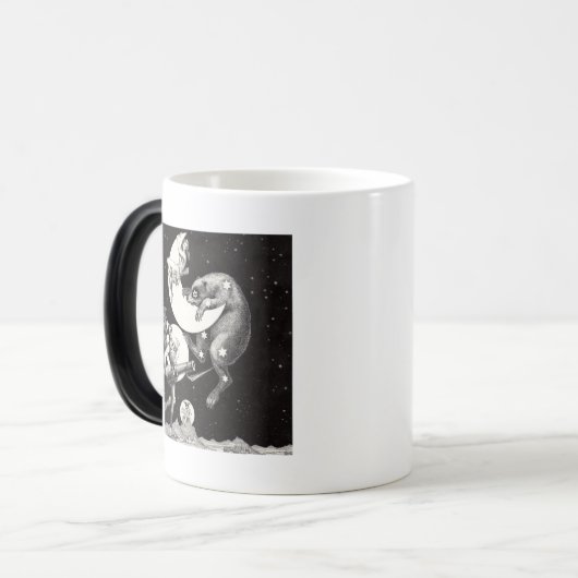 Himmelsmond Himmelswelt Gottes Nacht Illustration Verwandlungstasse (Vorderseite Links)