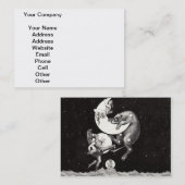 Himmelsmond Himmelswelt Gottes Nacht Illustration Visitenkarte (Vorne/Hinten)