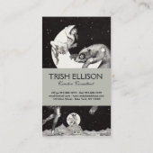 Himmelsmond Himmelswelt Gottes Nacht Illustration Visitenkarte (Rückseite)