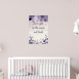 Himmelsmond-Kinderzimmer-Wandkunst Poster