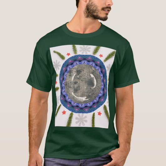 Himmelsmond-Mandala T-Shirt (Vorderseite)