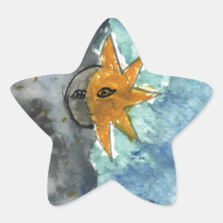 Himmelsmond-Sonne-Aufkleber Stern-Aufkleber