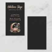 Himmelsmond und Lotus-Blume Visitenkarte (Vorne/Hinten)