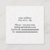 Himmelsmond und Sterne Quadratische Visitenkarte (Rückseite)