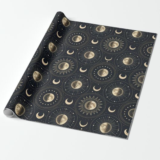 Himmelsmondphase (4) geschenkpapier (Ungerollt)