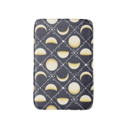 Himmelsmondphasen-Muster Badematte (Vorderseite Vertikal)