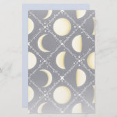 Himmelsmondphasen-Muster Briefpapier (Vorne/Hinten)