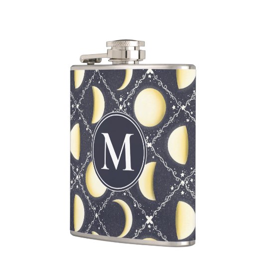 Himmelsmondphasen-Muster Flachmann (Links)