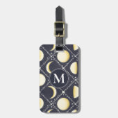 Himmelsmondphasen-Muster Gepäckanhänger (Vorderseite vertikal)