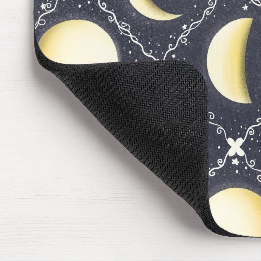 Himmelsmondphasen-Muster Mousepad (Ecke)