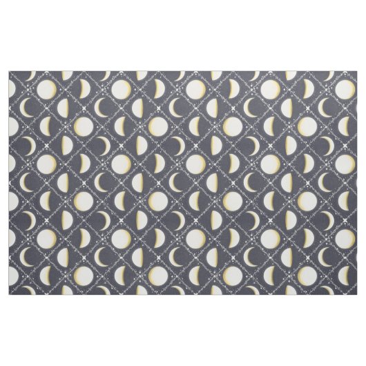Himmelsmondphasen-Muster Stoff (Fat Quarter (45,7 x 55,9 cm))