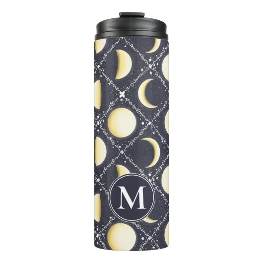 Himmelsmondphasen-Muster Thermosbecher (Vorderseite)