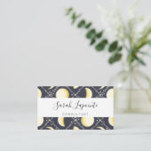 Himmelsmondphasen-Muster Visitenkarte (Stehend Vorderseite)