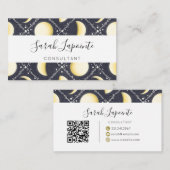 Himmelsmondphasen-Muster Visitenkarte (Vorne/Hinten)