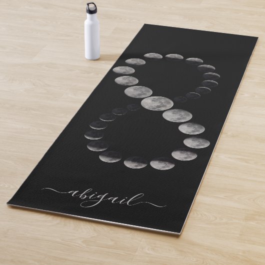 Himmelsmondphasen | Personalisierter Name Yogamatte (Beispiel)