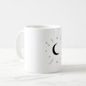 Himmelsmondphasen-Tasse - Mono & Silber Kaffeetasse (Vorderseite Links)