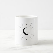 Himmelsmondphasen-Tasse - Mono & Silber Kaffeetasse (Mittel)