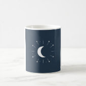 Himmelsmondphasen-Tasse - Navy & Silber Kaffeetasse (Mittel)