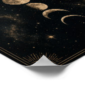Himmelsmondphasenposter | Boho-Lunar-Wandkunst Poster (Ecke)