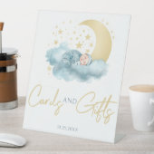 Himmelsmondstars Baby Boy Pedestal Sign Sockelschild (In Situ)