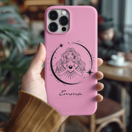 Himmelsmondstars, boho, elegante Astronomie, rosa Case-Mate iPhone Hülle