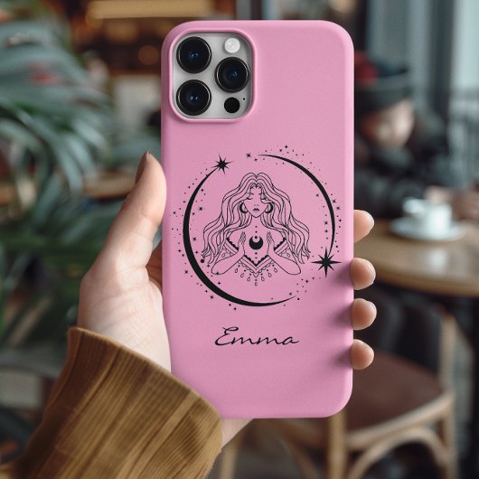 Himmelsmondstars, boho, elegante Astronomie, rosa Case-Mate iPhone Hülle