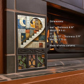 Himmelsmonumental Geometric Mosaic Fliese