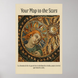 Himmelsmosaik-Kunstprint Sonne & Sternenmythologie Poster