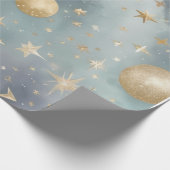 Himmelsmotive wie Monde, Sterne Geschenkpapier (Ecke)