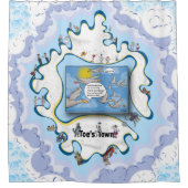 Himmelsmüll | Tag des Vaters Duschvorhang (Vorderseite)