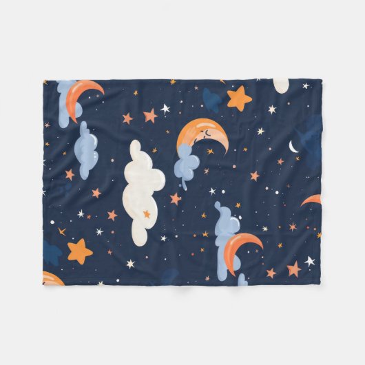 Himmelsmusterpapier-Astronomie Fleecedecke (Vorderseite (Horizontal))