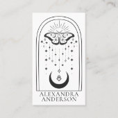 Himmelsmystic Esoteric Moth and Moon Spiritual Visitenkarte (Vorderseite)