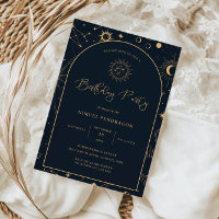 Himmelsmystische Elemente beginnen Geburtstag