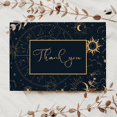 Himmelsmystische Elemente Danke Postkarte