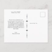 Himmelsmystische Elemente Danke Postkarte (Rückseite)