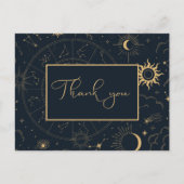 Himmelsmystische Elemente Danke Postkarte (Vorderseite)