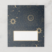 Himmelsmystische Elemente - Sternzeichen Platzkarte (Außenseite Aufgefaltet)