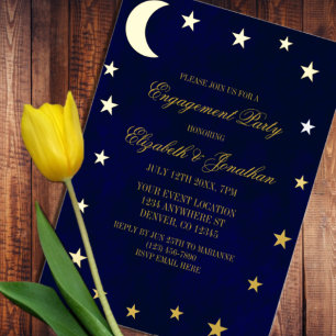 Himmelsnacht Engagement-Party Folieneinladung