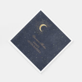 Himmelsnachtgold-Mond Quinceañera Serviette (Ecke)