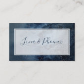 Himmelsnächtlicher Himmel mit Frame Flat Wedding Platzkarte (Rückseite)