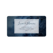 Himmelsnächtlicher Himmel mit Frame UAWG Address L Adressaufkleber (Vorne)