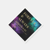 Himmelsnächtlicher Himmel Rosa Aquamariner Nebelst Serviette (Ecke)