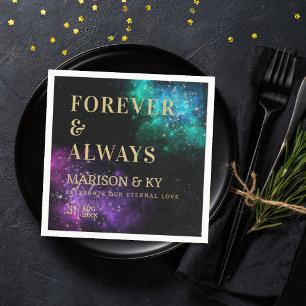 Himmelsnächtlicher Himmel Rosa Aquamariner Nebelst Serviette