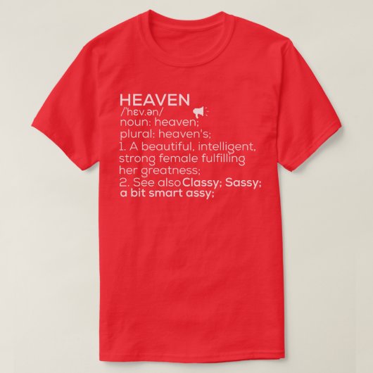 Himmelsname Himmel Definition Himmel Name der Frau T-Shirt (Design vorne)