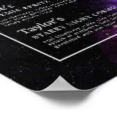 Himmelsnebel Sternzeichen Getränke Hochzeit Poster (Ecke)